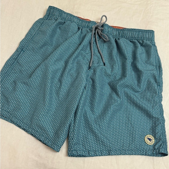 Ted Baker Men's Swim Trunks Turquoise
White Geometric Drawstring Size 6 Shorts - Picture 11 of 14